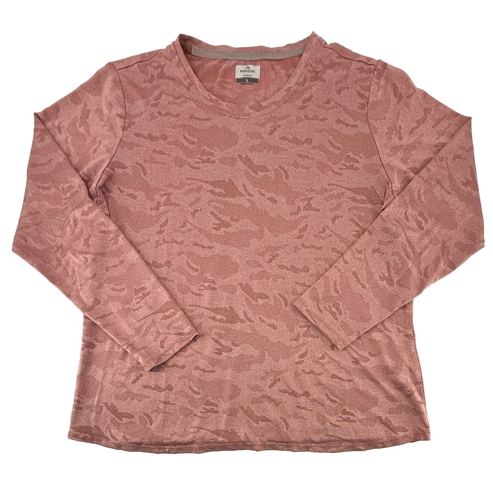Ridgecut Toughwear Womens Large Pink Camo Long Sleeve Shirt Outdoor Workwear Top